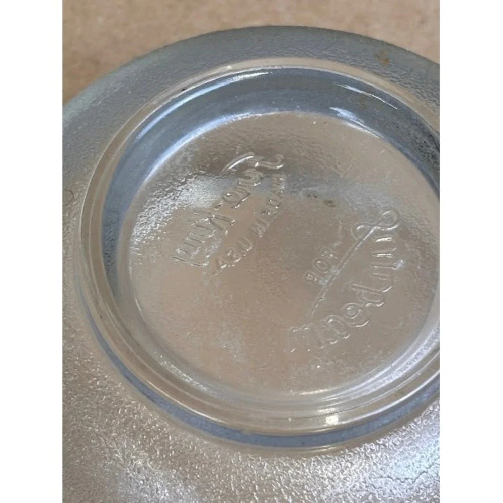 Vintage Fire-King for Sunbeam Clear‎ Glass Mixing Bowl Pour Spout Made in USA